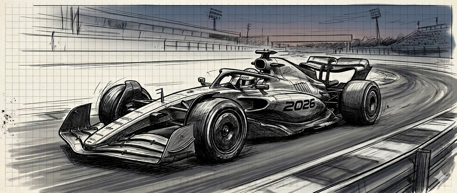 Formula 1 racing car in action on track